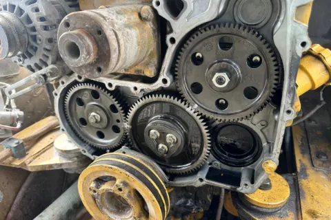 Heavy-equipment engine rebuild and troubleshooting work — photo 14
