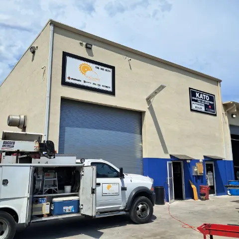 A-1 Heavy Equipment workshop and mobile service truck in Opa-locka